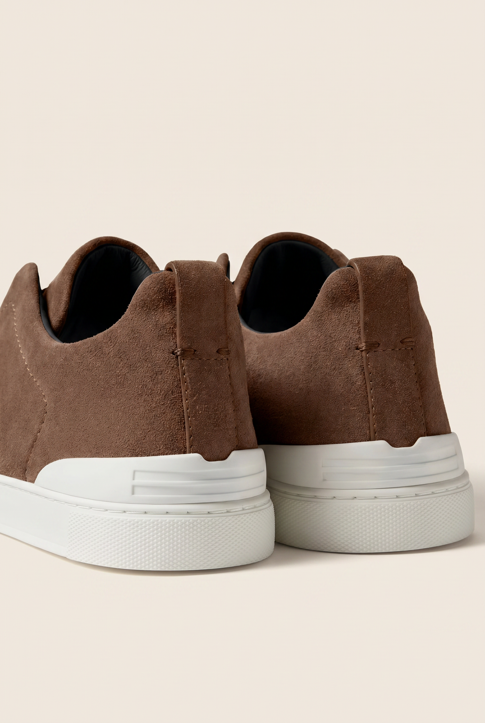 Monaco Suede Triple Stitch Sneaker Taupe